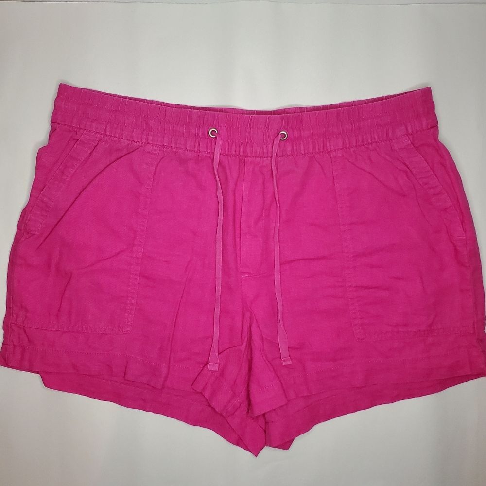 Gap  Mid Rise Pull-On Linen-Blend Shorts Size L